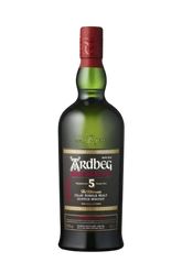 304 Liquor Ardbeg 5 Year Wee Beastie Islay single malt Scotch whisky in a dark green glass bottle with a red cap.