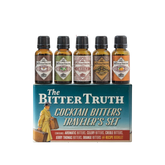 304 Liquor Bitter Truth Cocktail Bitters Traveler's Set featuring five 100ml assorted flavor bottles in a gift box.