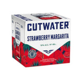304 Liquor Cutwater Strawberry Margarita 4 pack canned cocktail box with vibrant strawberry and agave illustrations