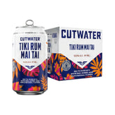 304 Liquor Cutwater Tiki Rum Mai Tai 4 pack with a single can featuring tropical leaf patterns and bold branding.