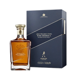 304 Liquor Johnnie Walker King George V blended scotch whisky in a glass bottle with its elegant navy blue gift box.