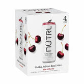 304 Liquor 4-pack of Nutrl Black Cherry hard vodka seltzer cans featuring real fruit juice and a clean design.