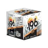 304 Liquor Suntory Minus 196 Hard Vodka Seltzer Peach 4 pack box featuring fresh peach imagery on a white background.