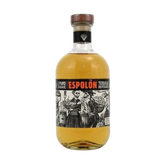 Front view of Espolon Tequila Reposado bottle featuring a yellow and black label on a white background