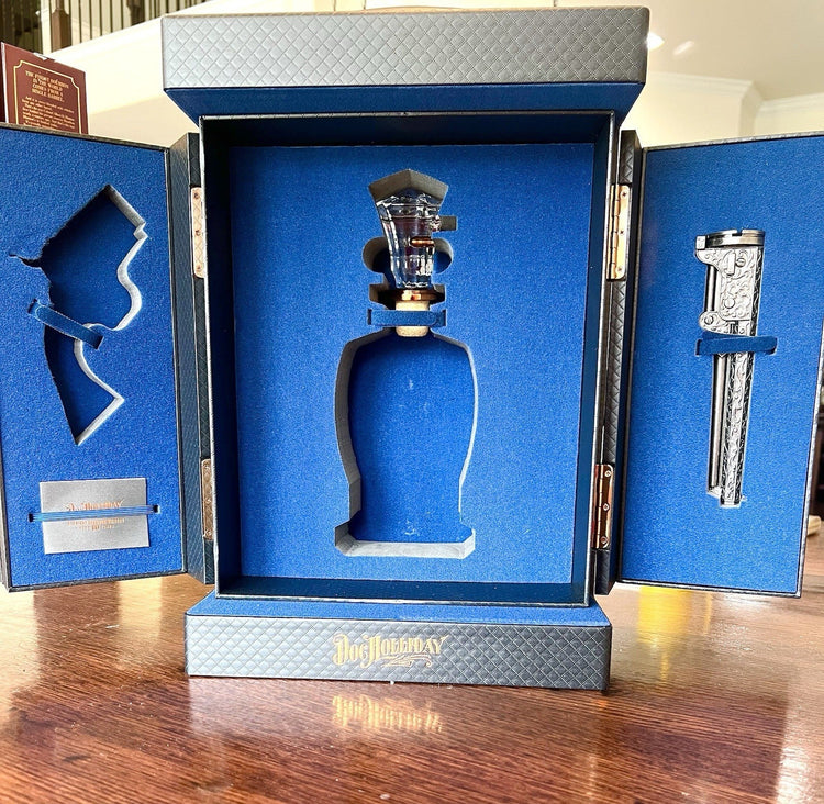 Doc Holiday Whiskey Revolver Case - No Bottle - Missing 1 Revolver Stopper