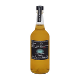 Front view of Casamigos Anejo Tequila bottle with a gold and black label.