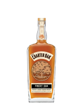 304 Liquor Old Charter Oak Finest Oak Kentucky straight bourbon whiskey in a clear glass bottle with a wood label.