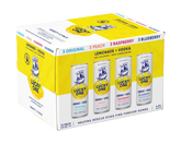 304 Liquor Lucky One hard vodka lemonade variety 12 pack featuring original, peach, raspberry, and blueberry cans