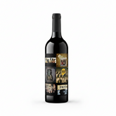Front view of the Orin Swift Sign of the Times Cabernet Blend bottle with a black and gold label.