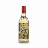 Front view of Tapatio Reposado Tequila bottle with a red cap and gold label