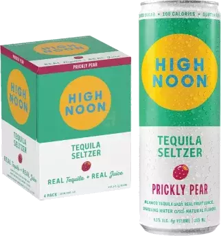 High Noon Hard Tequila Seltzer Prickly Pear 355ml 4 Pack