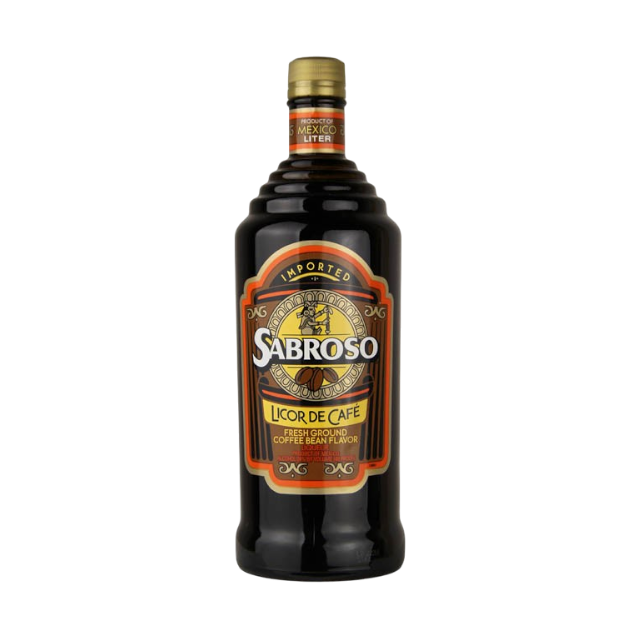 304 Liquor Sabroso Coffee Liqueur in a large 1.75L bottle with a dark mahogany label and Mexican-inspired design.