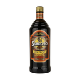 304 Liquor Sabroso Coffee Liqueur 1L bottle with dark mahogany liquid and decorative Mexican-inspired label