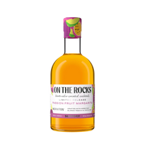 304 Liquor OTR On the Rocks Passion Fruit Margarita in a 375ml glass bottle with a vibrant tropical fruit label