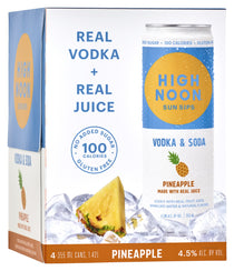 High Noon Pineapple Vodka Hard Seltzer Ready-to-drink - 4x 12oz Cans