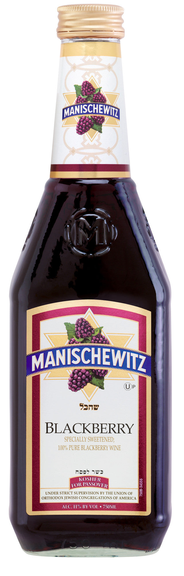 Manischewitz Blackberry Fruit - Specialty Wine from New York - 750ml Bottle