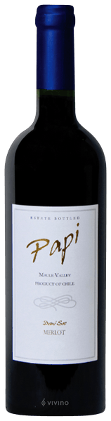 Papi Merlot Demi-Sec - Red Wine from Chile - 750ml Bottle