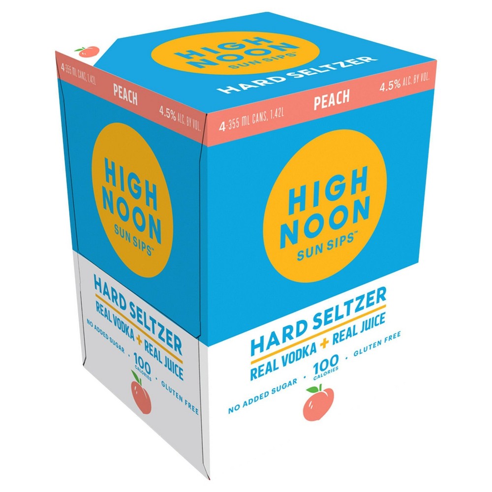 High Noon Peach Vodka Hard Seltzer 335ml