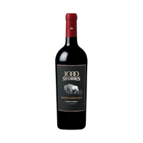 304 Liquor 1000 Stories Zinfandel red wine bottle with a black label featuring a bison illustration