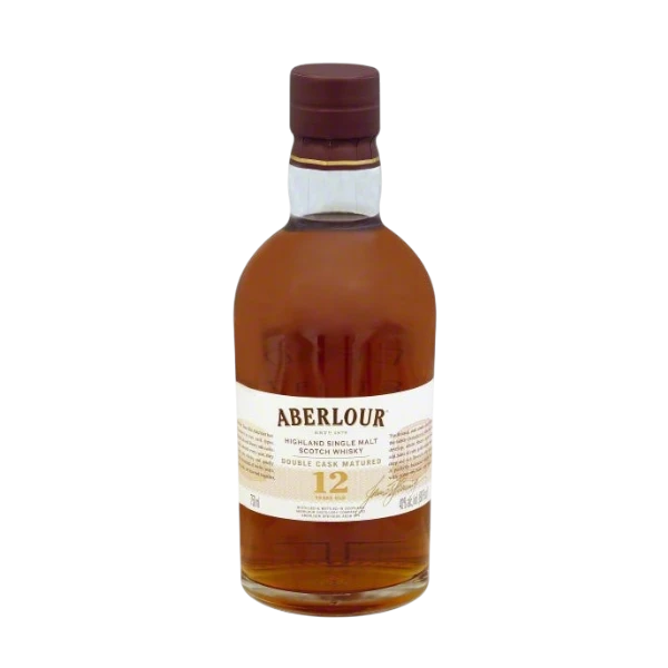 304 Liquor Aberlour 12 Year Old single malt Scotch whisky bottle with cream label and dark brown cap