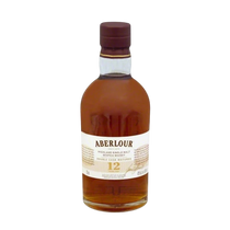 304 Liquor Aberlour 12 Year Old single malt Scotch whisky bottle with cream label and dark brown cap