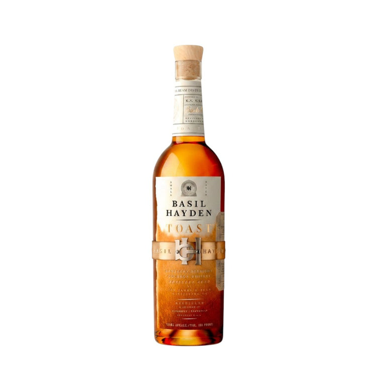 304 Liquor Basil Hayden Toast Bourbon 750ml bottle featuring a cork stopper and elegant gold label design.