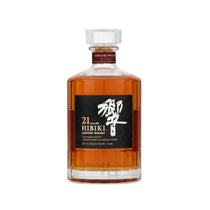 304 Liquor Suntory Hibiki 21 Year Old Japanese whisky in a signature 24-facet glass decanter with a black label.