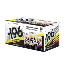 304 Liquor Suntory Minus 196 hard vodka seltzer variety 8-pack featuring lemon, peach, and grapefruit flavors.
