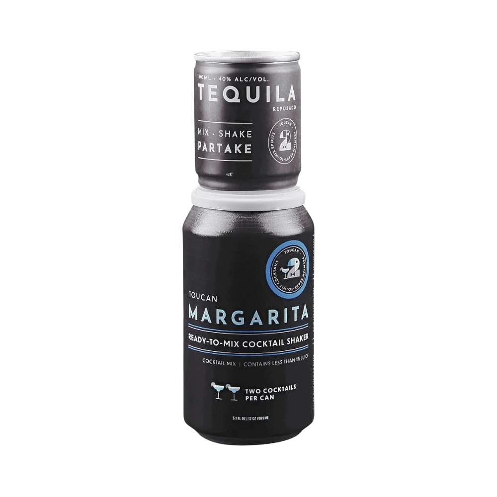 304 Liquor Toucan Margarita 100ml ready-to-mix cocktail shaker can with black label and tequila branding