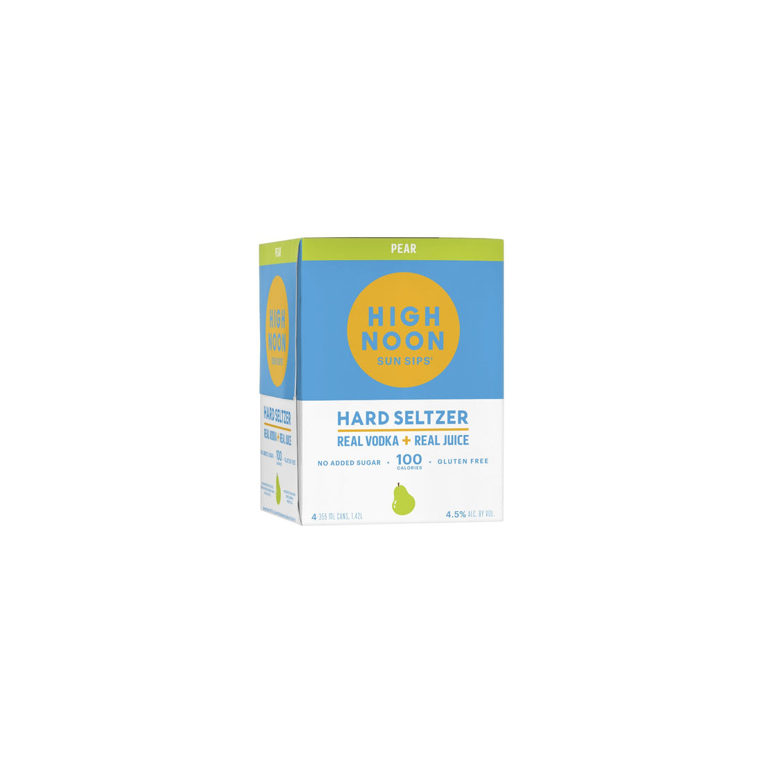 High Noon Pear Vodka Hard Seltzer Ready-to-drink - 4x 355ml Cans