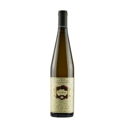 Front view of the Livio Felluga Pinot Grigio bottle with a green and gold label.