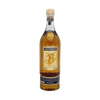 Front view of Gran Centenario Anejo Tequila bottle with a cork stopper and gold label on a white background