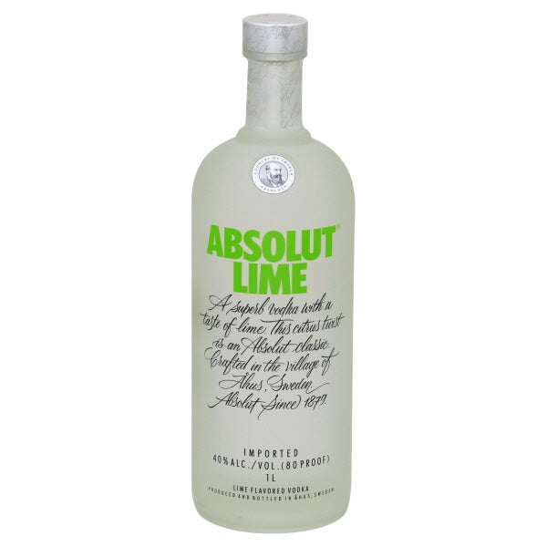 ABSOLUT LIME 1L bottle
