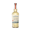 Front view of Teremana Tequila Reposado bottle with red cap and clear liquid on a white background