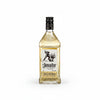 Front view of El Jimador Reposado Tequila bottle with a black cap on a white background.
