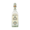 Front view of Fortaleza Blanco Tequila bottle with decorative label and cork stopper