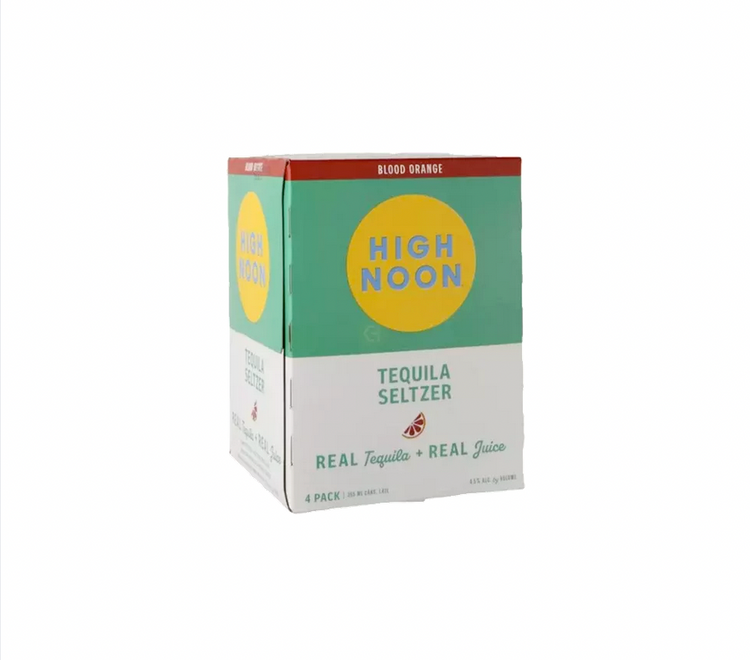 High Noon Hard Tequila Seltzer Blood Orange 355ml 4 Pack