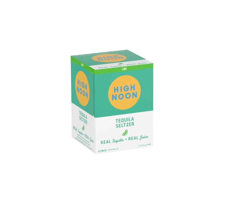 High Noon Hard Tequila Seltzer Lime 355ml 4 Pack