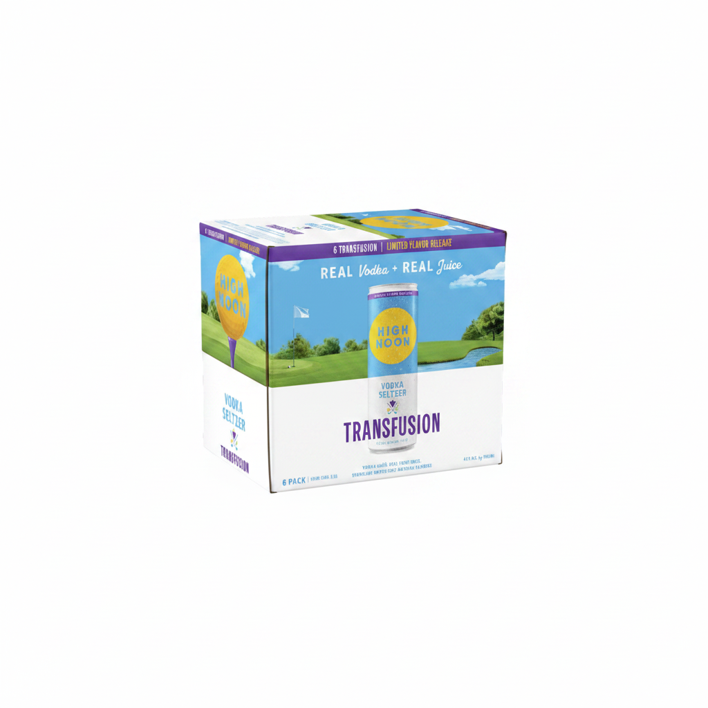 High Noon Hard Vodka Seltzer Transfusion 355ml 6 Pack