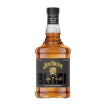 304 Liquor Jim Beam Black 7 Year Old Kentucky Straight Bourbon Whiskey in a 1L bottle with a black label.