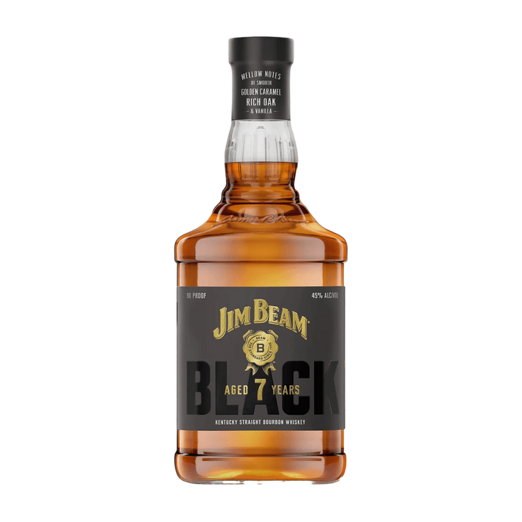 304 Liquor Jim Beam Black 7 Year Old Kentucky Straight Bourbon Whiskey in a 1L bottle with a black label.