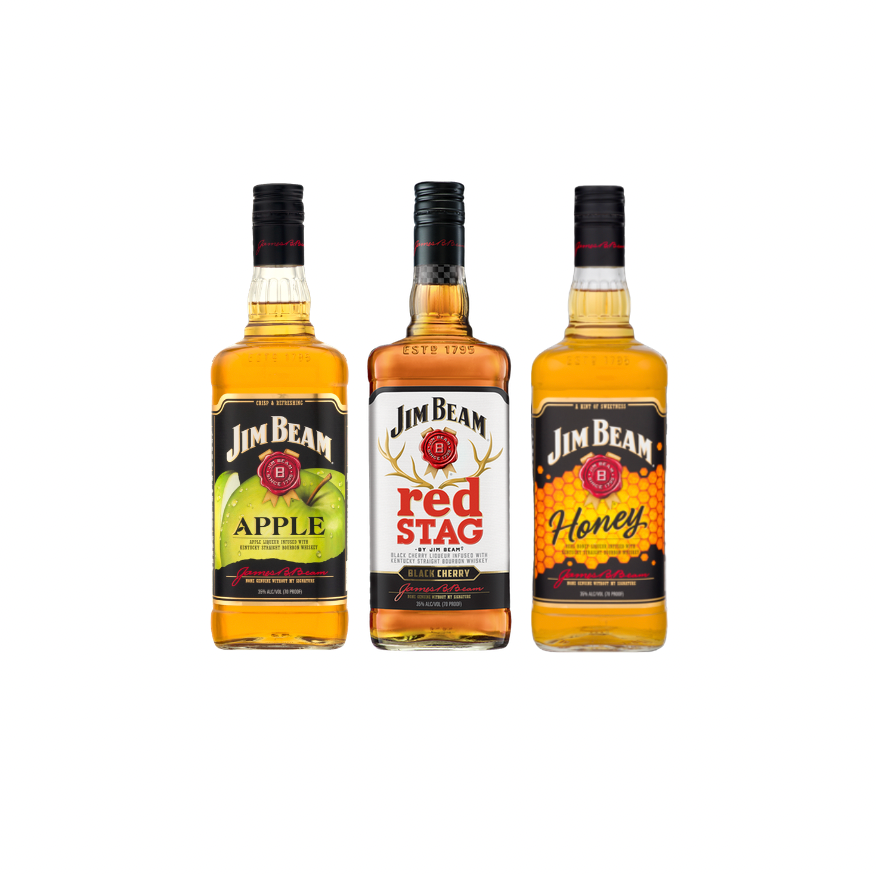 Jim Beam 3 Bottle Whiskey Bundle