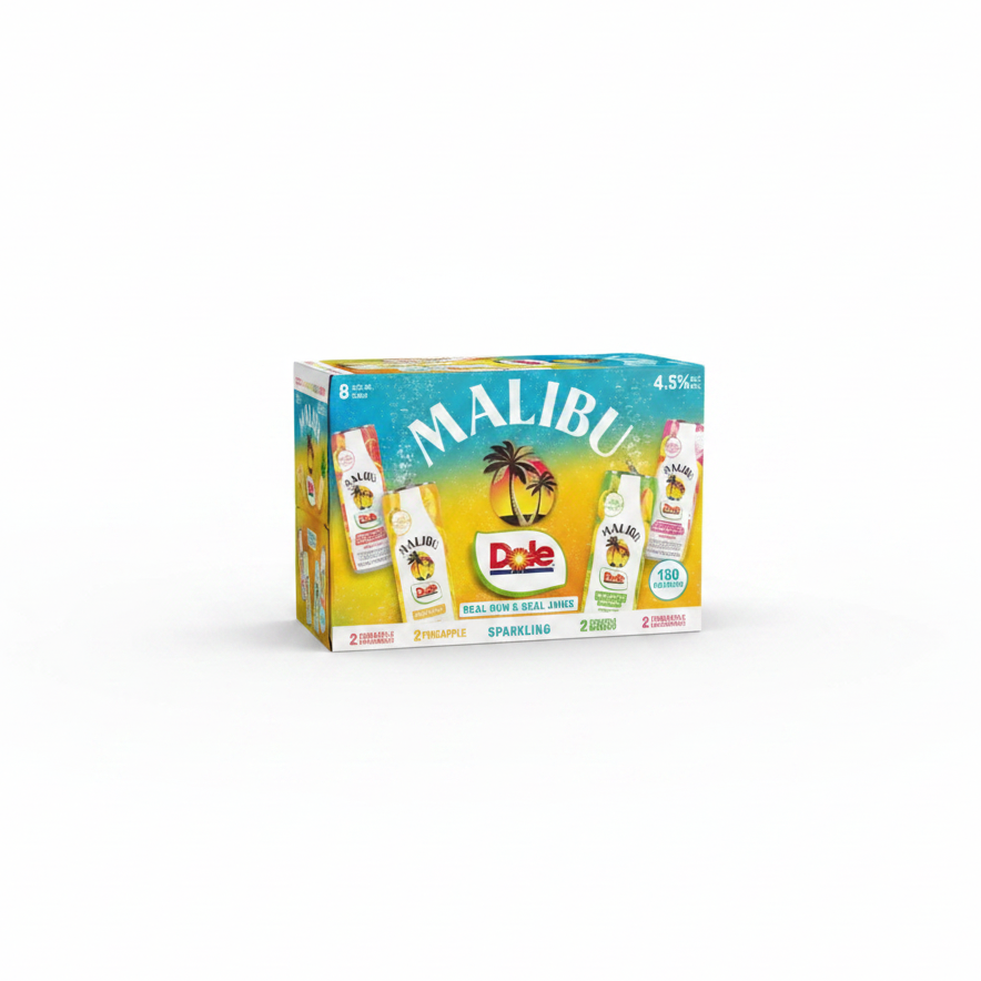Malibu Dole RTD Cans 355ml 8 Pack