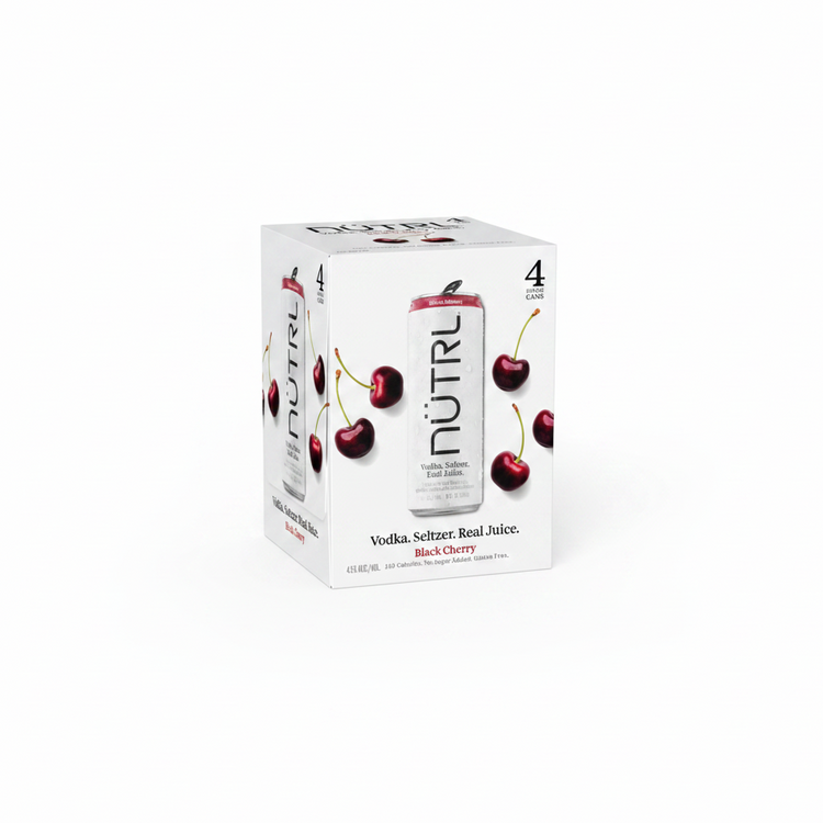 Nutrl Hard Vodka Seltzer Black Cherry 355ml 4 Pack