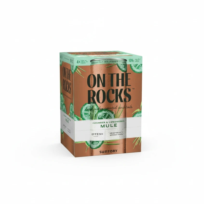 OTR On The Rocks Premium Cocktails Cucumber & Lemongrass Mule Can 4-Pack