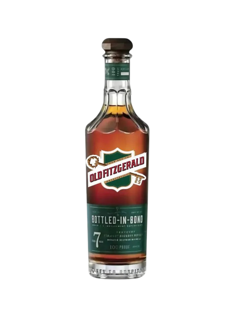 304 Liquor Old Fitzgerald 7 Year Bottled-in-Bond bourbon whiskey in a classic decanter bottle with a faceted closure.