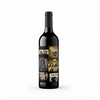 Front view of the Orin Swift Sign of the Times Cabernet Blend bottle with a black and gold label.