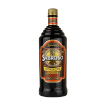304 Liquor Sabroso Coffee Liqueur 1L bottle with dark mahogany liquid and decorative Mexican-inspired label